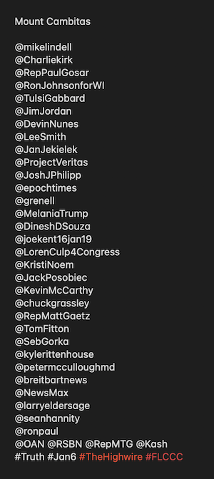 List of Targeted Influential Voices